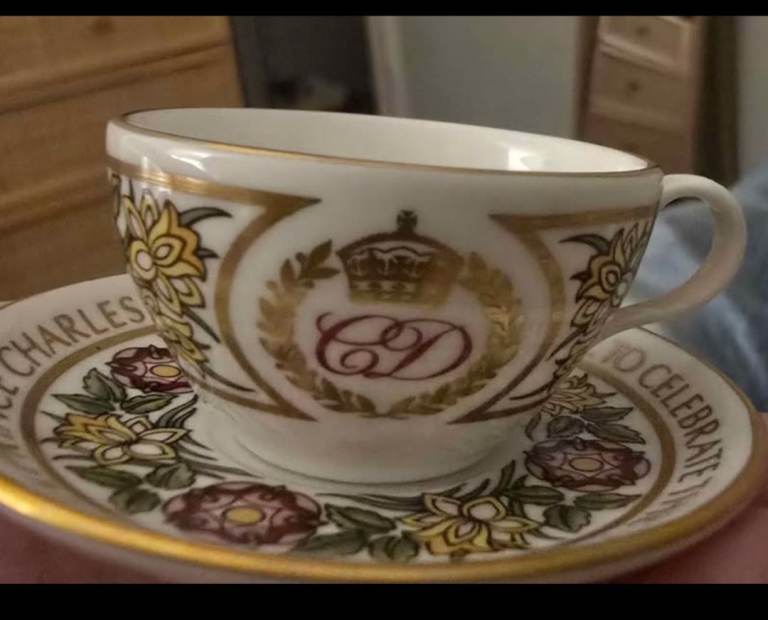 SPODE CELEBRATE THE WEDDING OF CHARLES & DIANA MINIATURE CUP AND SAUCER