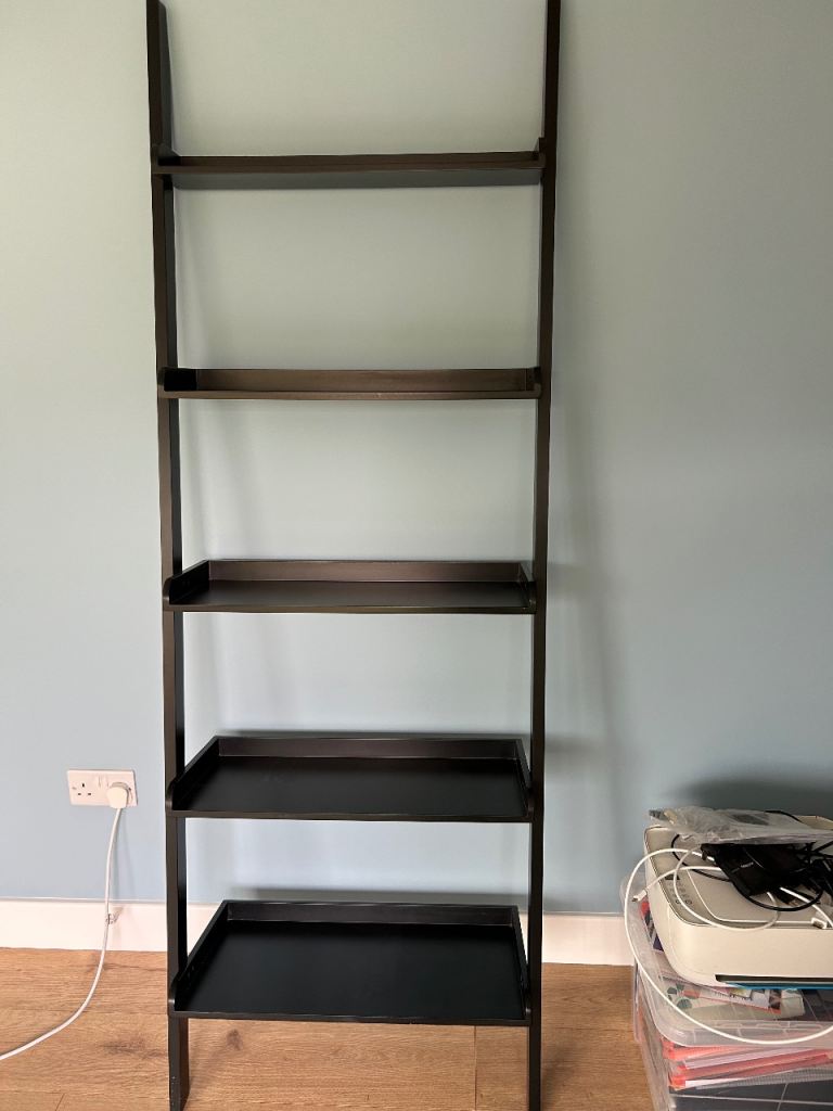 Black leaning bookcase from Habitat 