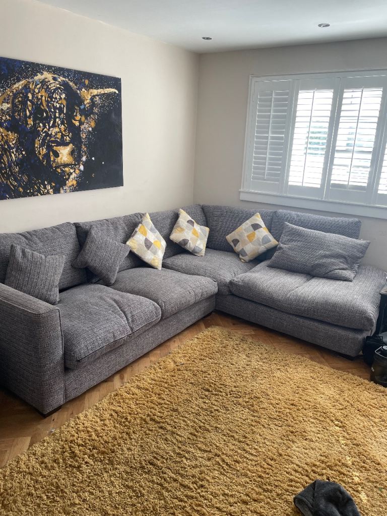 Dfs corner sofa with foot stool 