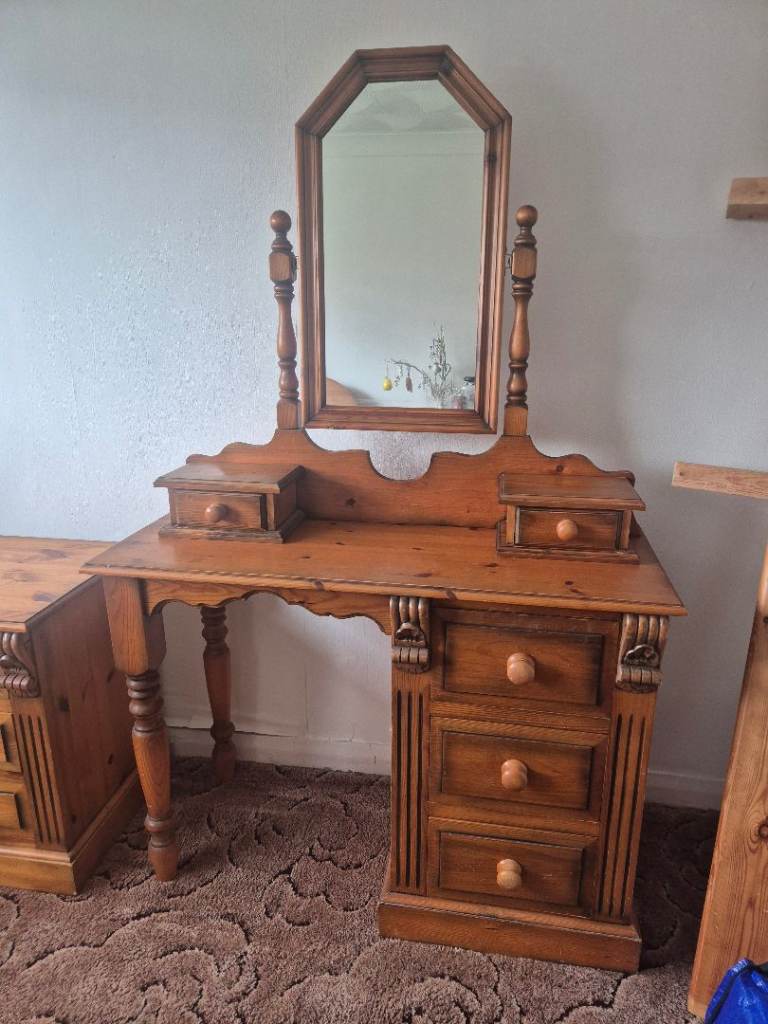 Vintage dressing table with mirror