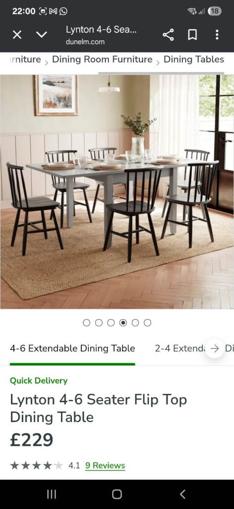 LYNTON FLIP TOP DINING TABLE - NATURAL 