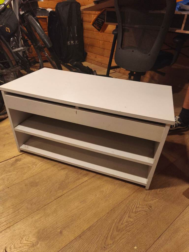 White shoe rack cupboard