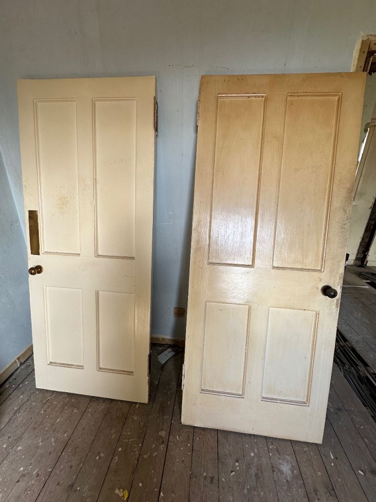 Vintage Solid Wood Douglas Fir -4 Panel Doors 