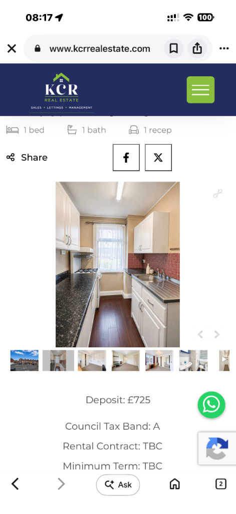 1 Bed Flat - Self contained 