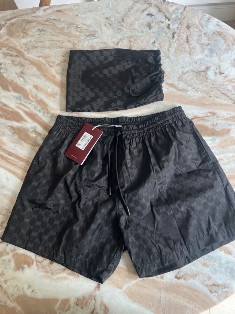Gucci Printed Polyester Poplin Swim Shorts| RRP £600 - Black, Size 50, NEW