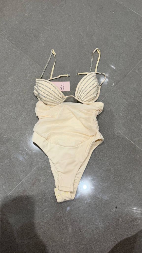 Oh Polly Embellished Bodysuit – Brand New