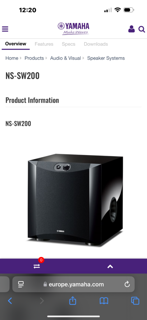 Yamaha NS-SW200 Subwoofer
