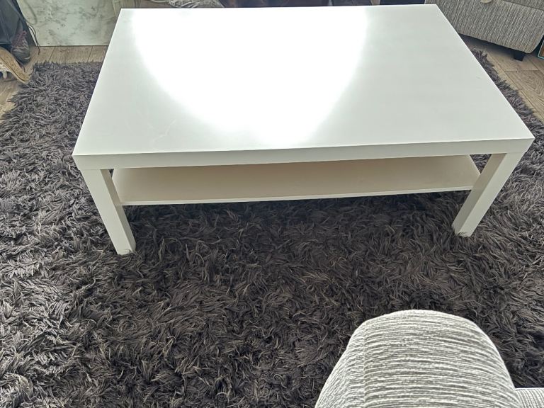Ikea white Coffee Table with lower shelf