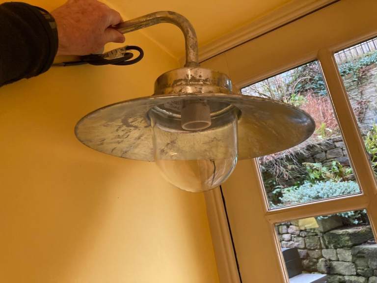 Traditional Large Galvanized External/ Internal Belfast Light - New and Unused