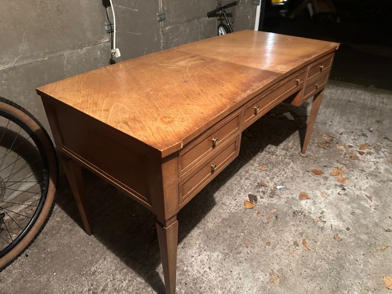 Vintage Mount Airy “Contessa” Solid Wood Desk – Mid-Century 