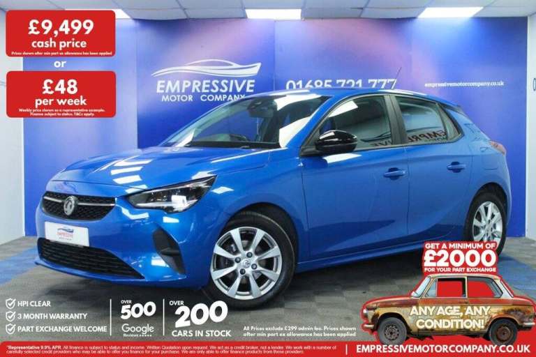 2022 22 VAUXHALL CORSA 1.2 SE EDITION HATCHBACK 5DR PETROL MANUAL EURO 6 (75 PS)