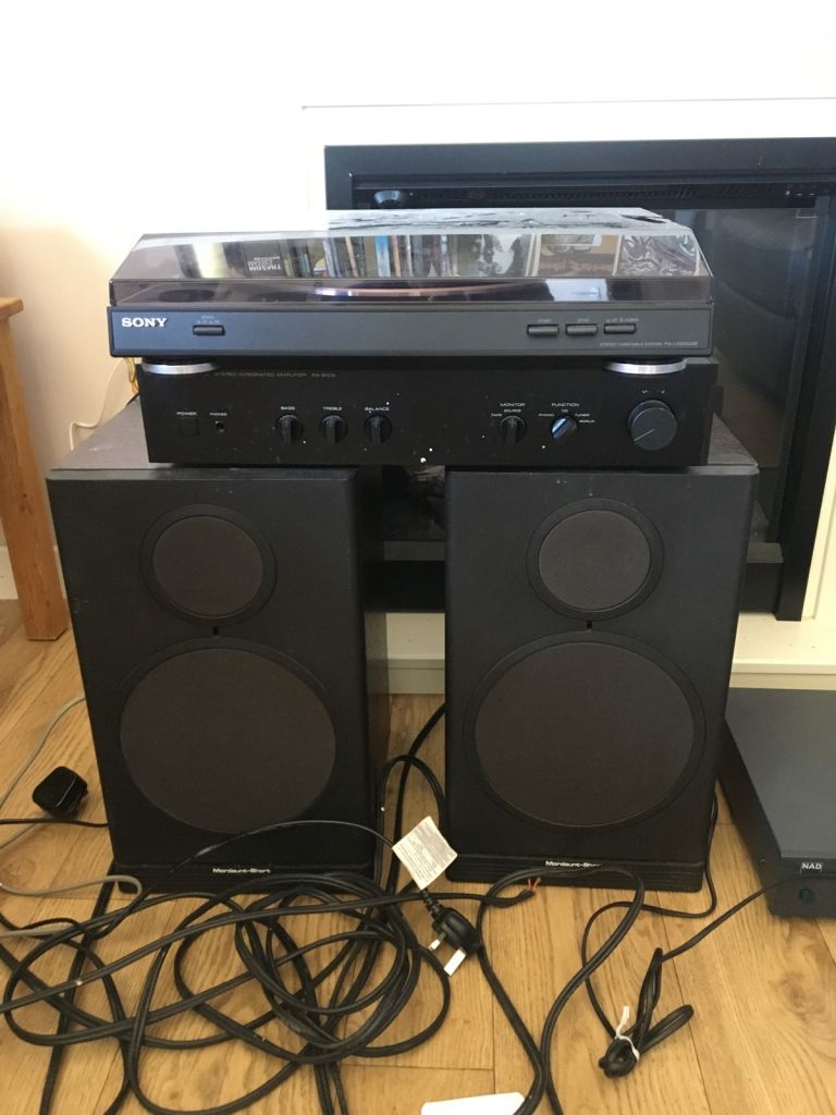 Rotel Amp Mordaunt Speakers and Sony Deck