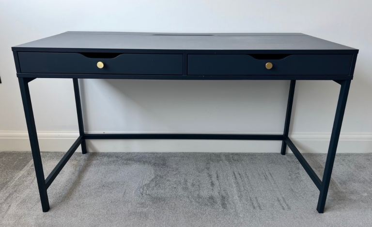 USED IKEA ALEX Desk Black-Blue – 2 Drawers – Great Condition