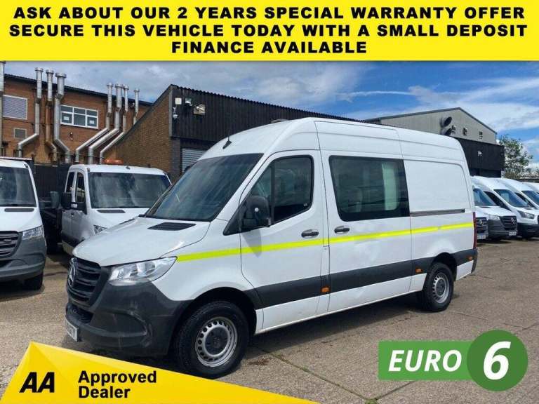 2019 19 MERCEDES-BENZ SPRINTER 2.1 314 CDI L2 H2 MWB H/ROOF 140BHP. RWD. CREW CA