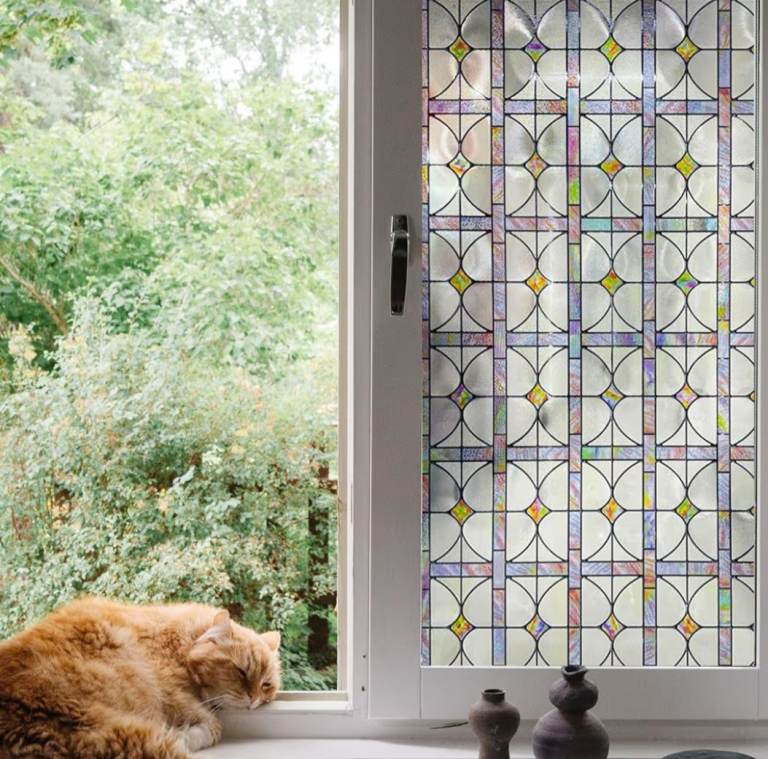 Stained Glass Effect Window Film – 90x200cm, New