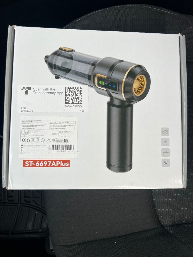 Car Vacuum Cleaner Cordless,27000PA High Power Mini Vacuum Cleaner, Rechargeable...