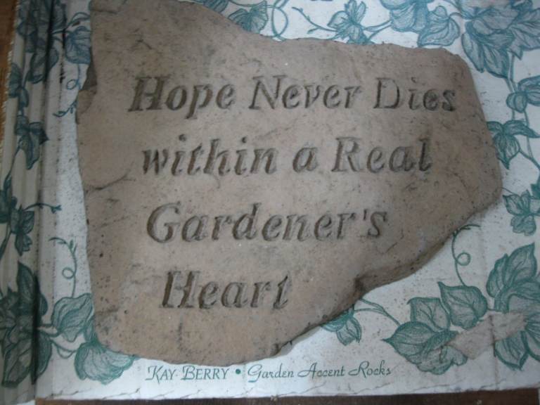 Kay Berry Garden Accent Rock – “Hope Never Dies” – Decorative Stone