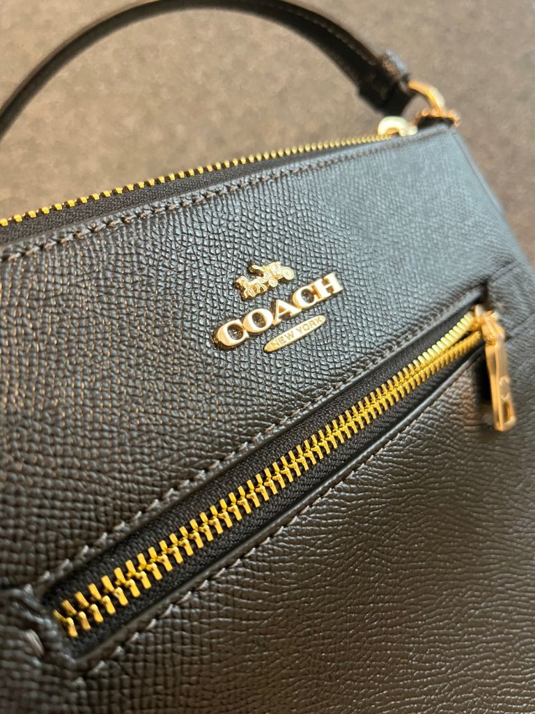 Coach Rowan crossbody bag in black leather 