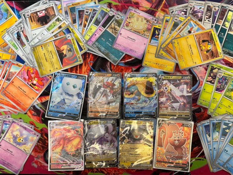 Pokemon Cards Bundle Pack Bulk 160x cards + 8 V/Ex cards