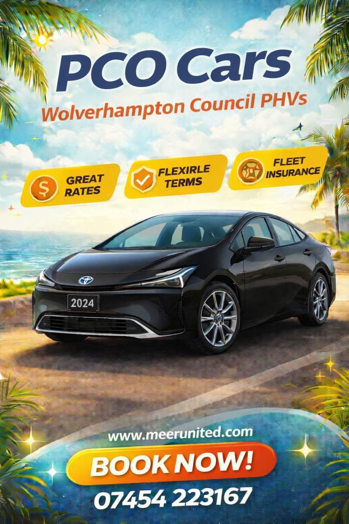 WOLVERHAMPTON PLATED CARS AVAILABLE FOR RENT IN MANCHESTER, LONDON, TOYOTA PRIUS,  Vehicles For Hire
