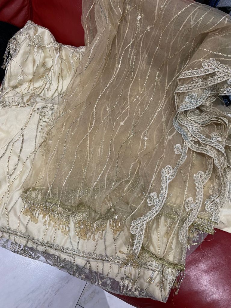 Asian wedding dress 3 piece large size 