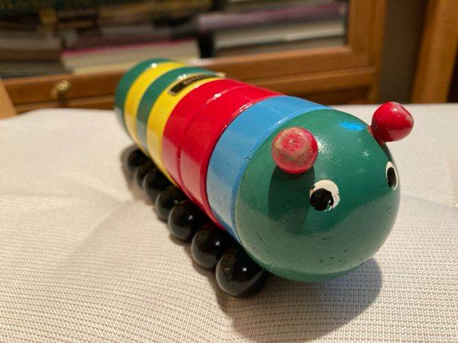 Brio catapillar vintage 1960s very colourful educational children's toy in vgc