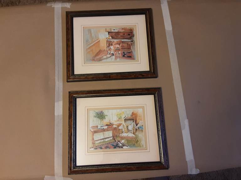 Picture frames x 2, furniture.