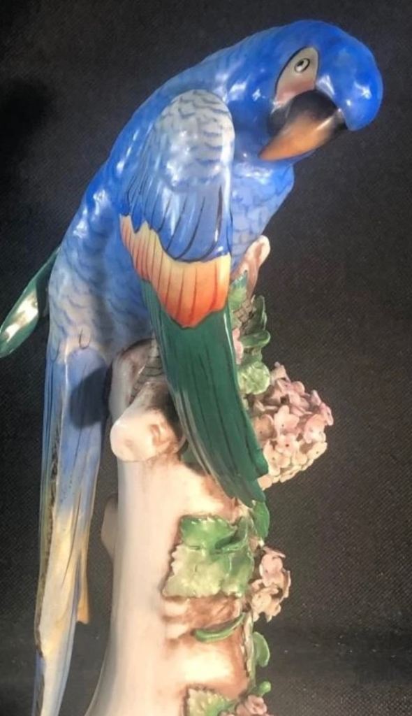 Antique 1900 Parrot figurine 
