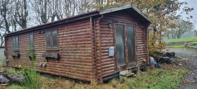 4 Room 80mm Log Cabin House, 9mtr x 4 Mtr