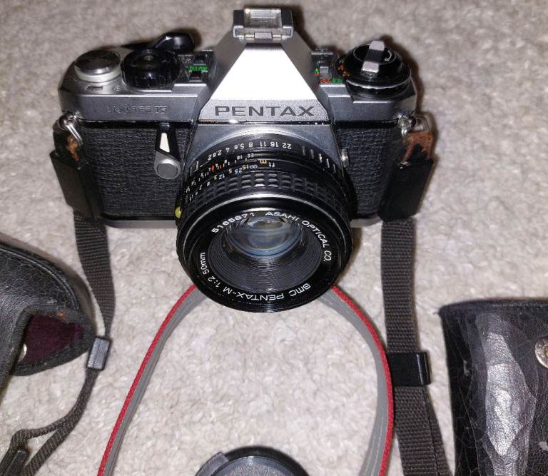 Pentax ME F Vintage SLR 50mm Film Camera with f/1.2 50mm Prime Lens  