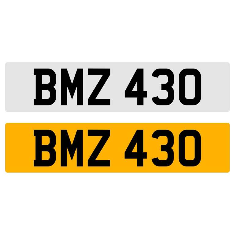 BMZ 430 NUMBER PLATE REGISTRATION NUMBERPLATE REGISTRATION BMW 430 430D CHERISHED DATELESS NORTHERN