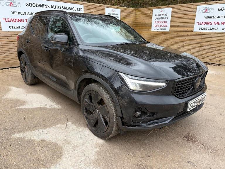 2025 75 VOLVO XC40 B4 PLUS BLACK EDITION 2.0T HYBRID AUTO REPAIRABLE SALVAGE