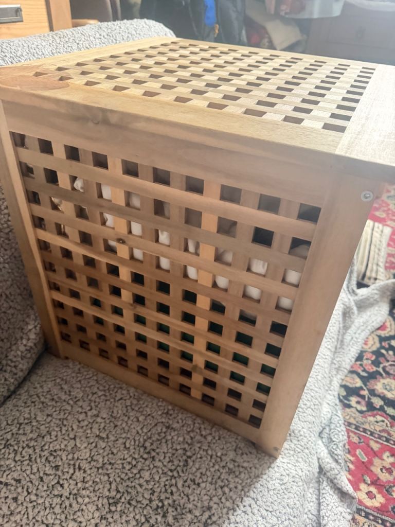 Wooden Storage Box / Laundry Basket – Good Condition