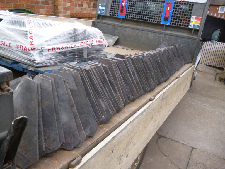 Reclaimed Staffordshire Blue Valley tiles 