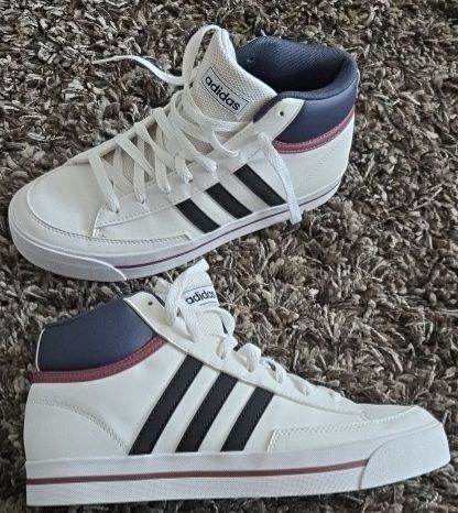 Adidas mid top trainers mens size 7 UK white cloudfoam comfort
