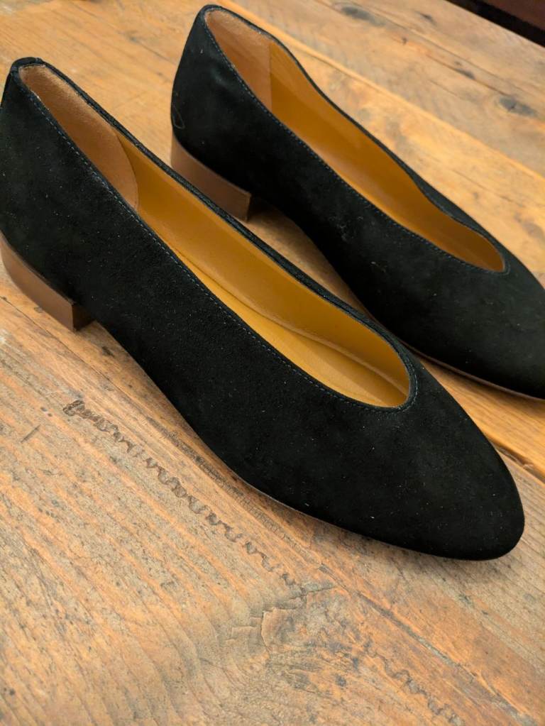 Sezane Matilda Balerines, black, UK5, FR38, Brand new