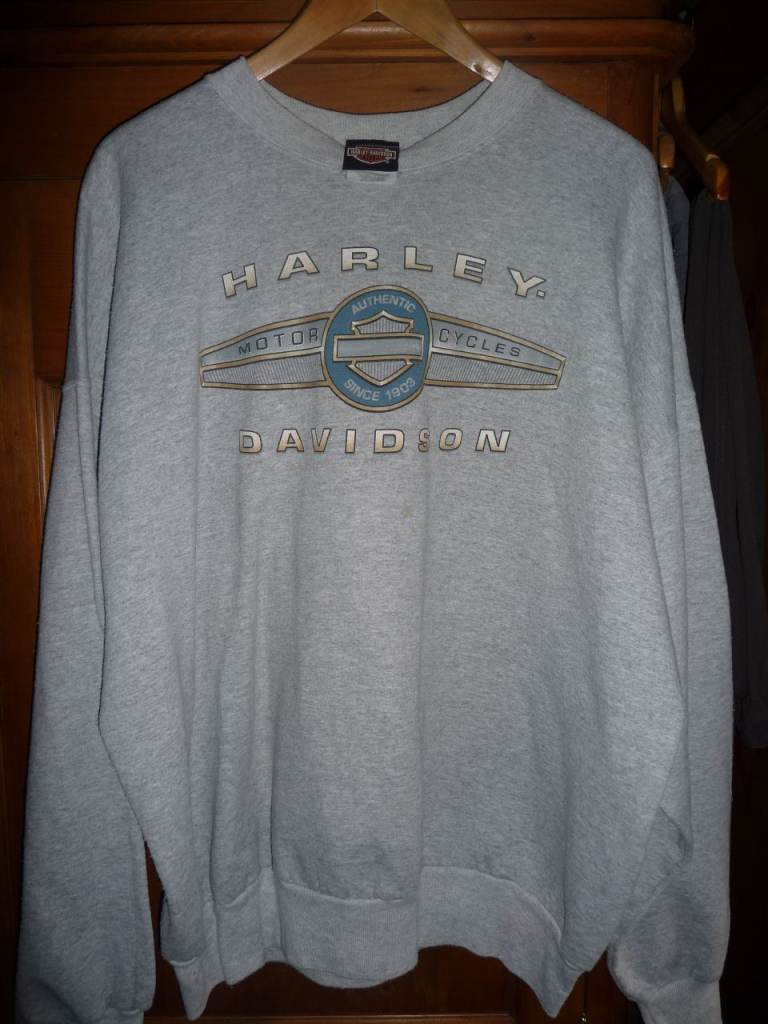 genuine harley davidson new jersel sweat top in vgc size xl