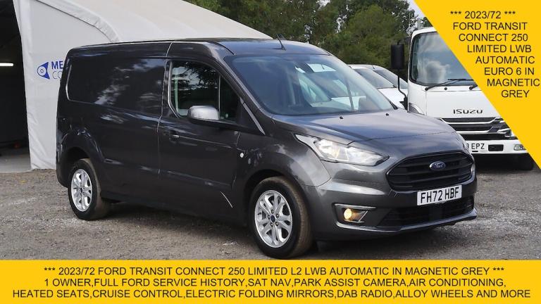 2023 Ford Transit Connect 250 LIMITED L2 LWB AUTOMATIC IN GREY WITH PARK ASSIST CAMERA,SAT NAV,AI...