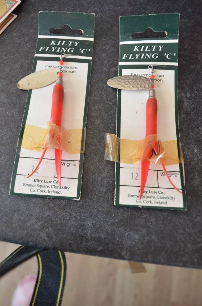 x4 VINTAGE ' LURES KILTY FLYING C Ireland ESMOND DRURY SEA TROUT SALMON