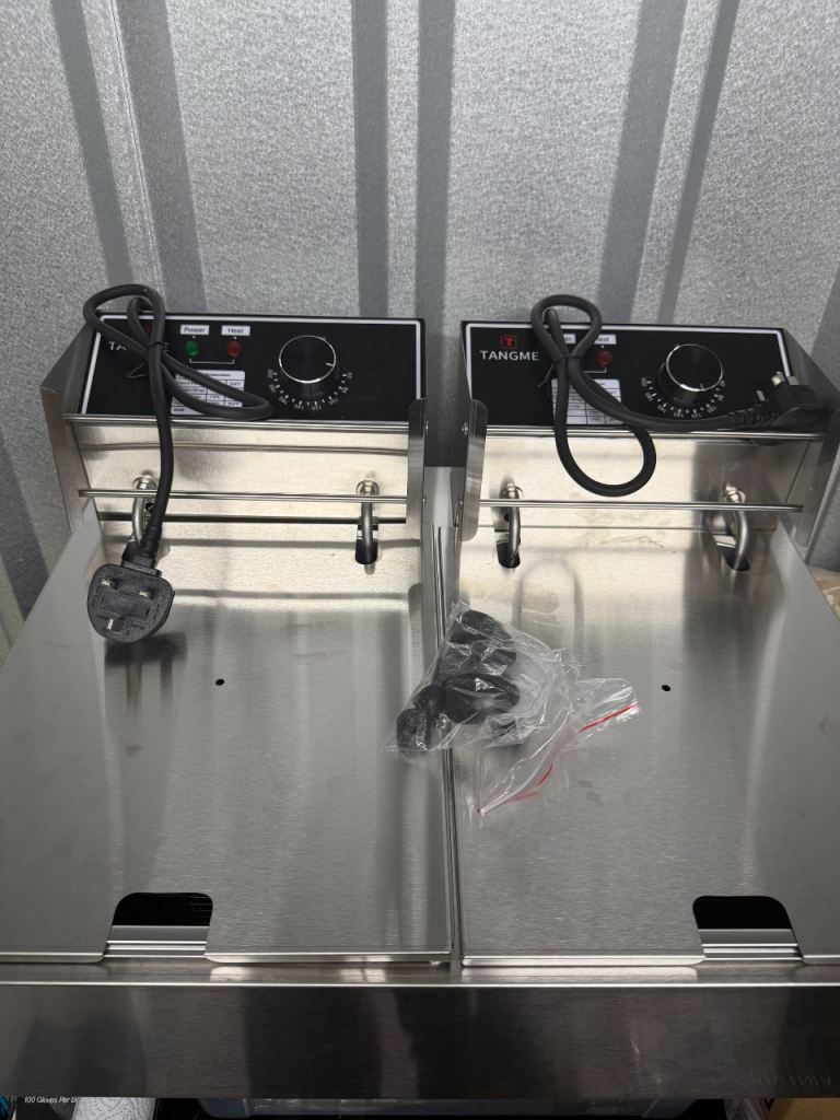 Commercial Deep Fryer 5000W Dual Tank 2x6L Baskets 20L