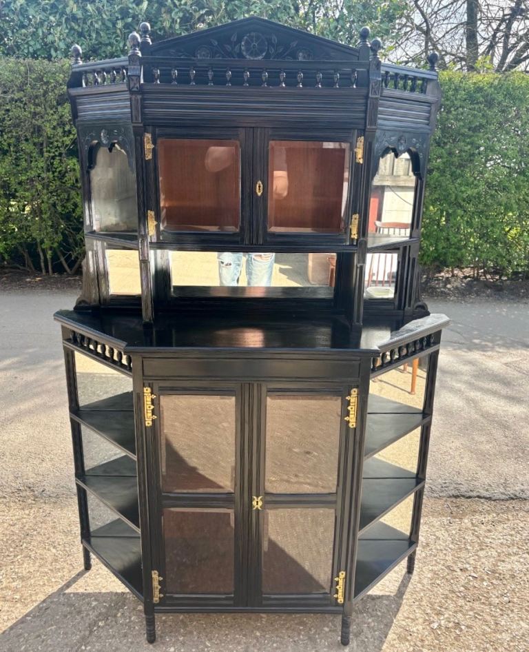 Antique Aesthetic movement cabinet 