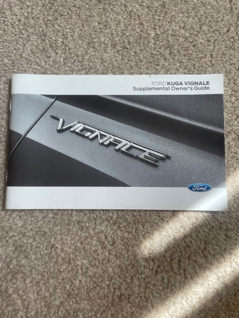 Ford Kuga 2022 onwards  Vignale Supplemental Owner's Guide - As Good As New
