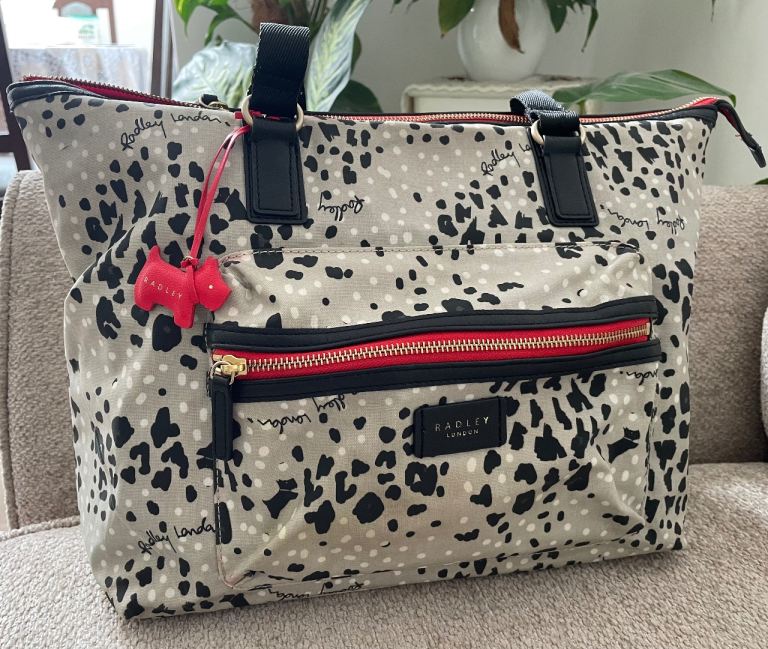 Radley London Canvas Tote Bag - Beige Spotted Design