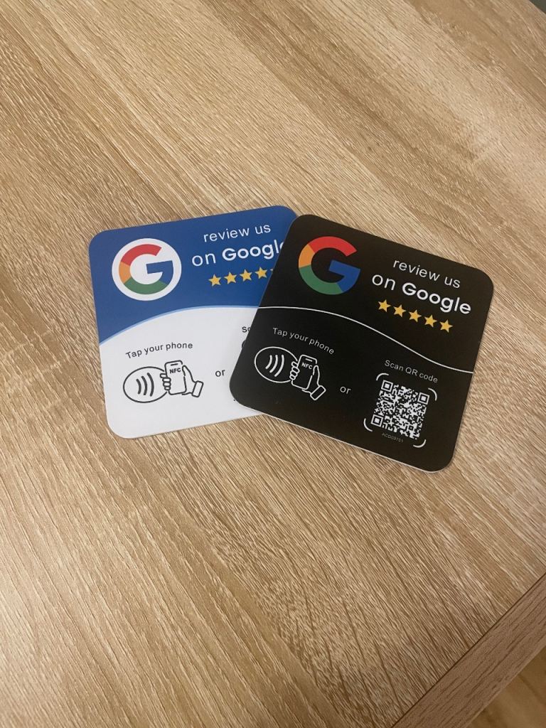 TapUp Google Review Card (NFC + QR)