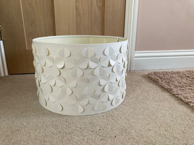 image for John Lewis white large embossed pattern light shade