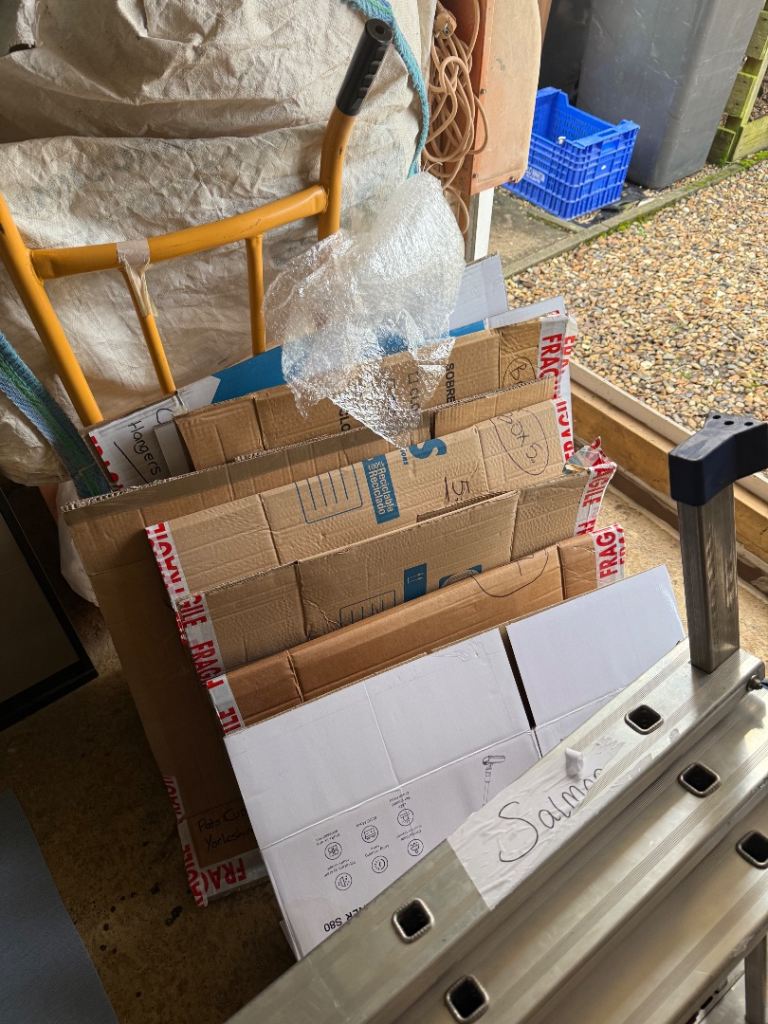 Boxes and bubble wrap