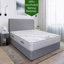Modern Design Double Bedframe With Storage & Soft Mattress