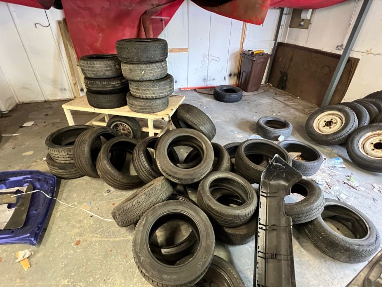 Free free free Job lot 30 used tires various sizes 