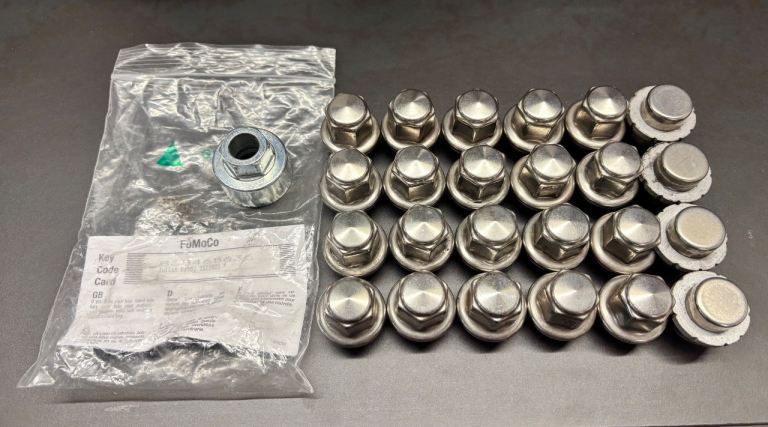 New shape Ford Transit Custom Alloy Wheel Nuts and Locks 2024+
