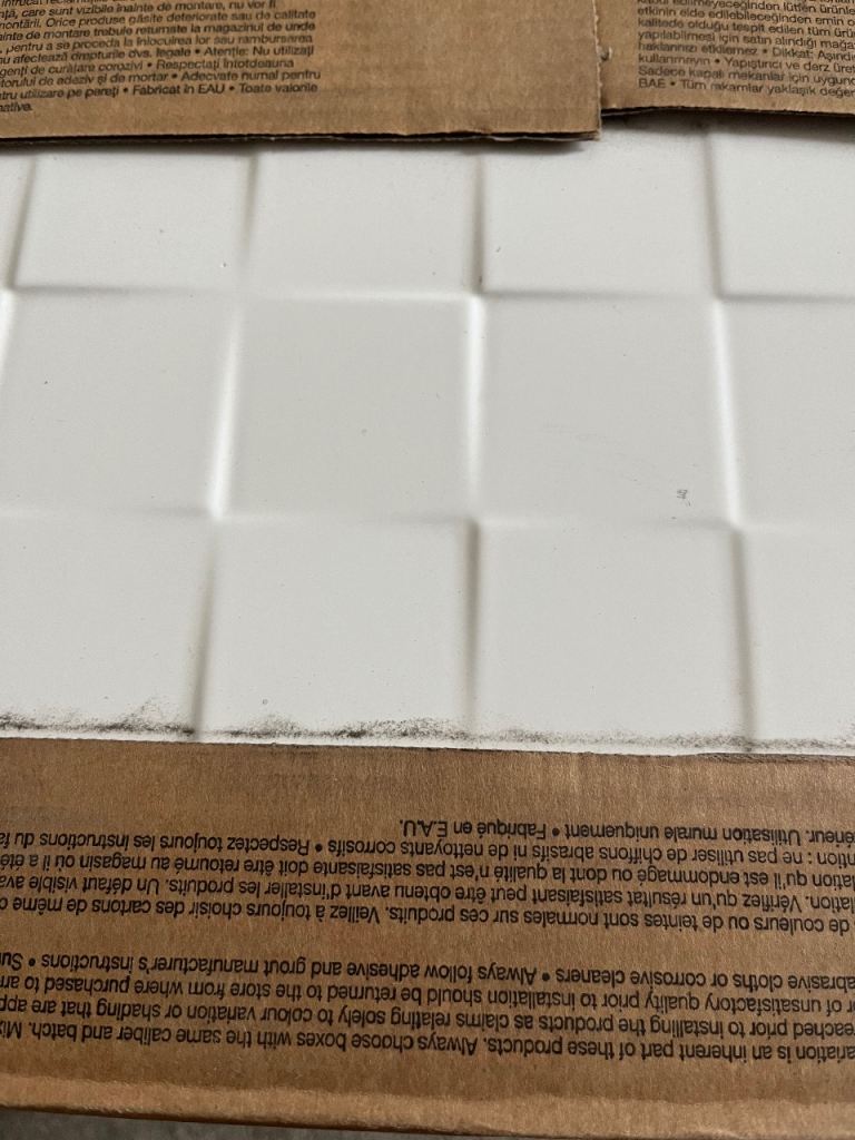 New White Glazed Ceramic Wall Tiles - 1m² Box